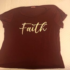 RAGDOLL 3X MAROON GRAPHIC FAITH T SHIRT